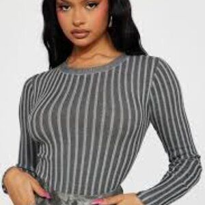 Fashion Nova Grey Top